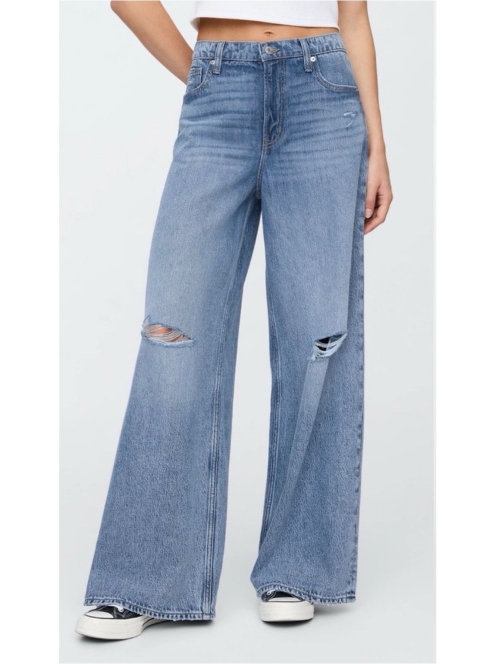 GAP Jeans High Rise Wide-Leg Medium Wash Blue Size 26S